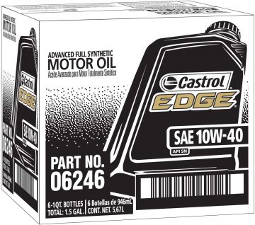 Castrol Edge 10W-40 Advanced Full Synthetic Motor Oil Quart Bottles